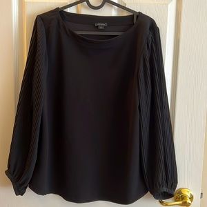 Ann Taylor Pleat Sleeve Top